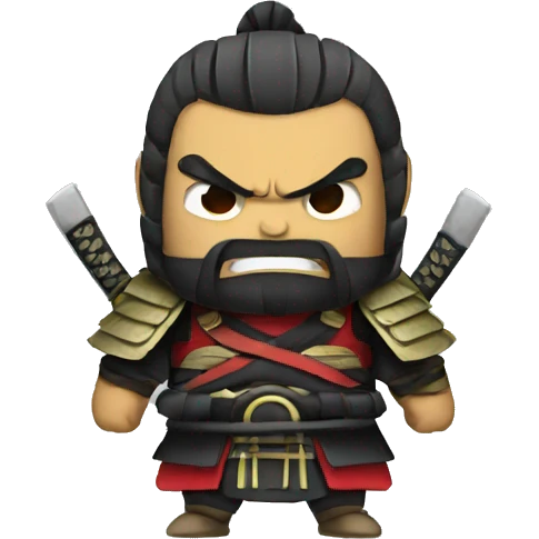 Angry samurai emoji