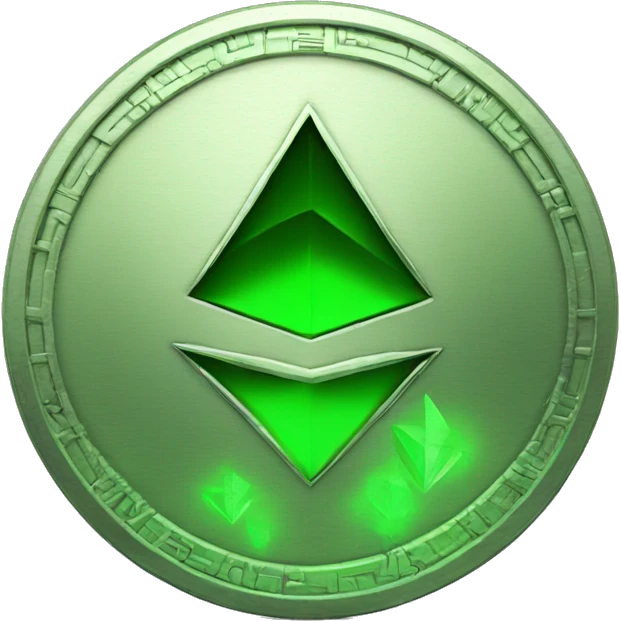 Ethereum green crypto coin emoji