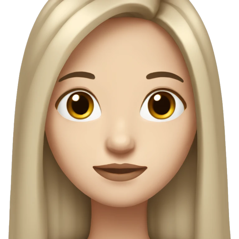white girl with brown long black hair  emoji