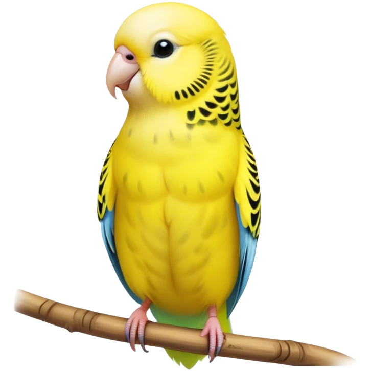 Yellow budgie bird emoji