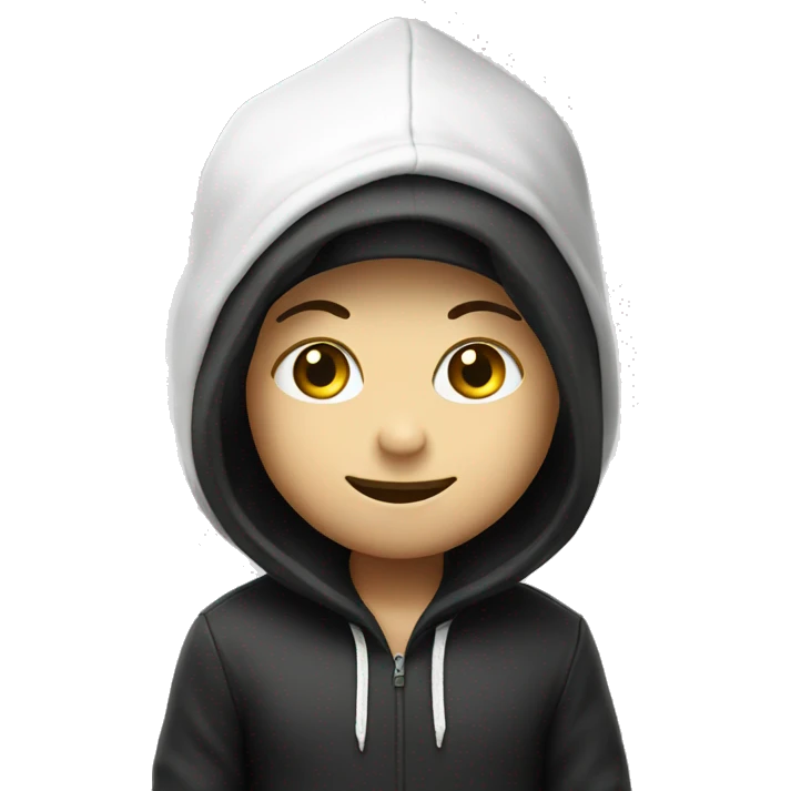 alien cute white black cap emoji