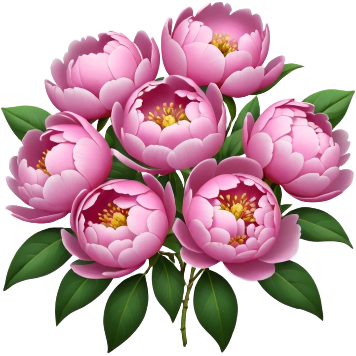 Peonies bouquet emoji