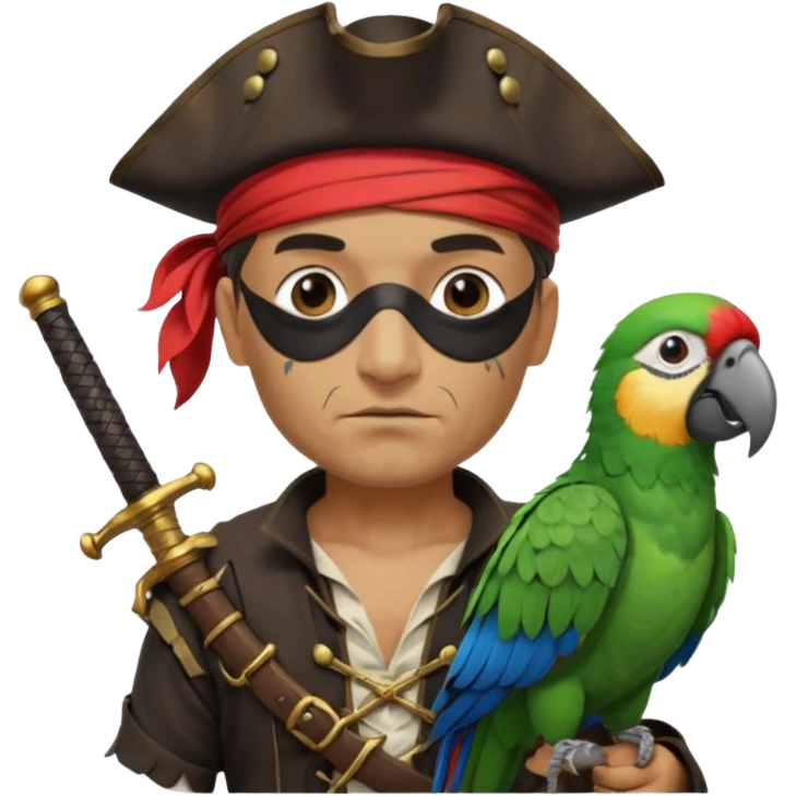 pirate and parrot emoji