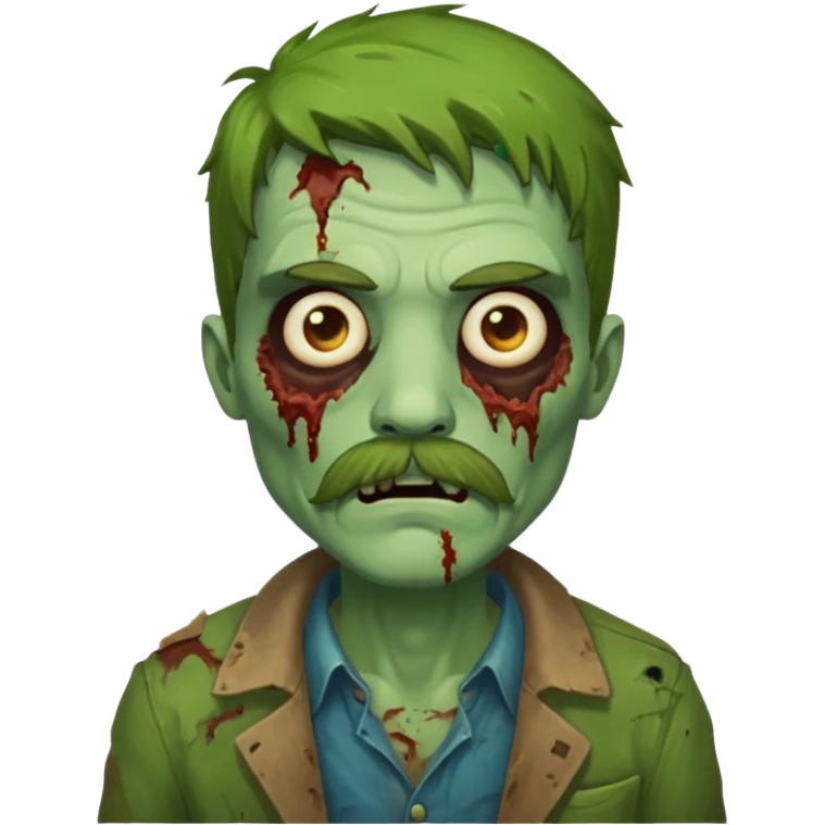 zombie with mustaches emoji
