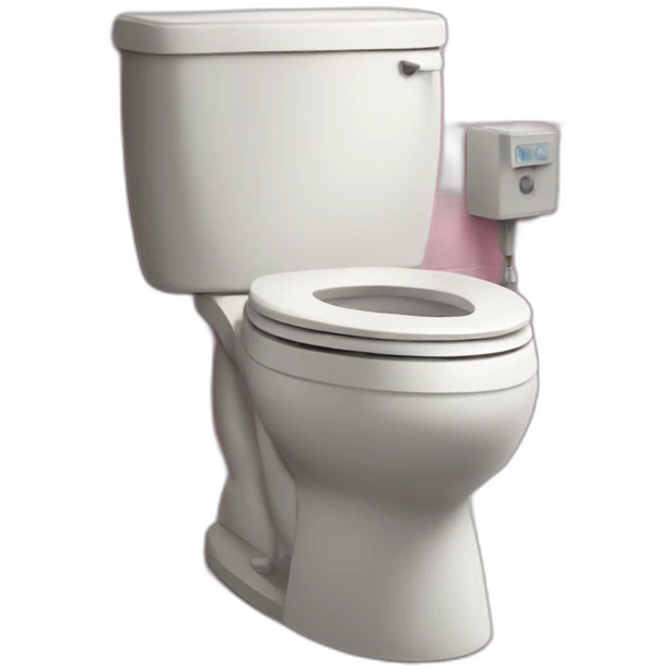 Hyper-realistic cat flushing toilet emoji