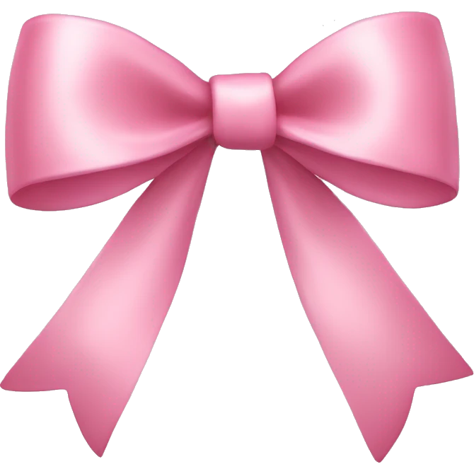 light pink ribbon bow emoji