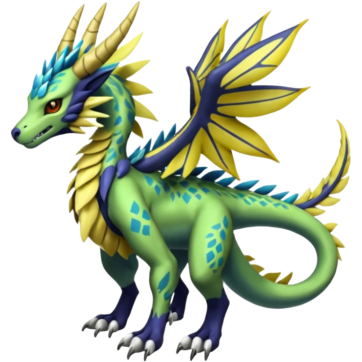  Exotic Digitigrade Dragonic Feathery ScalyMeloetta-Zygarde-Zeraora-Renamon-Protogen-Palkia-hybrid-fusion-Fakémon-creature, full body emoji