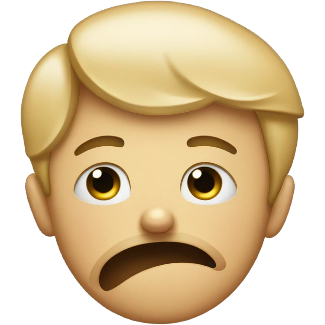 Generate a sad face emoji with hands in the air emoji