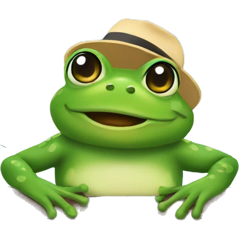 Frog on a vacation emoji