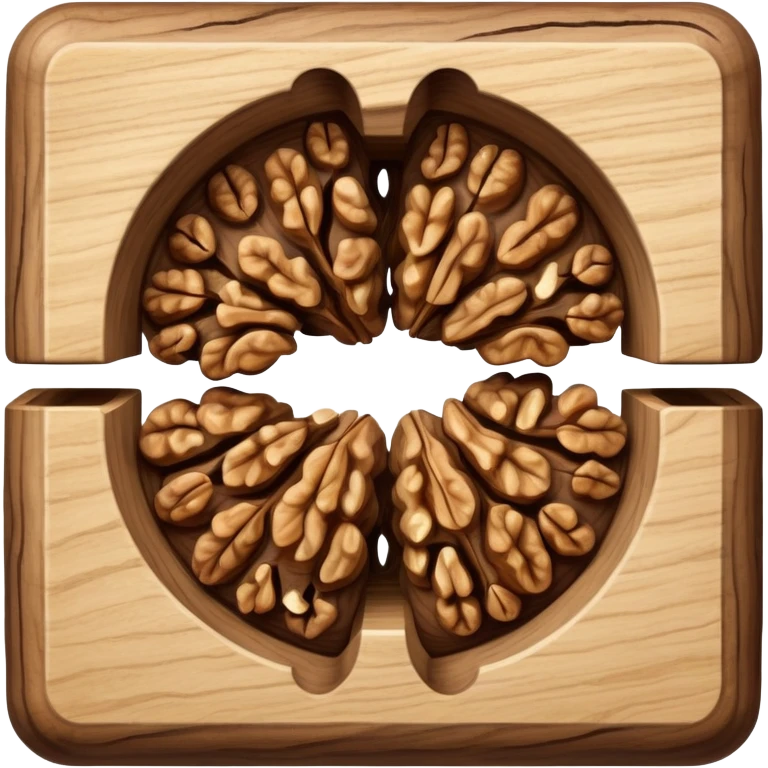 plain walnut, half open with it's brain like inner structure emoji