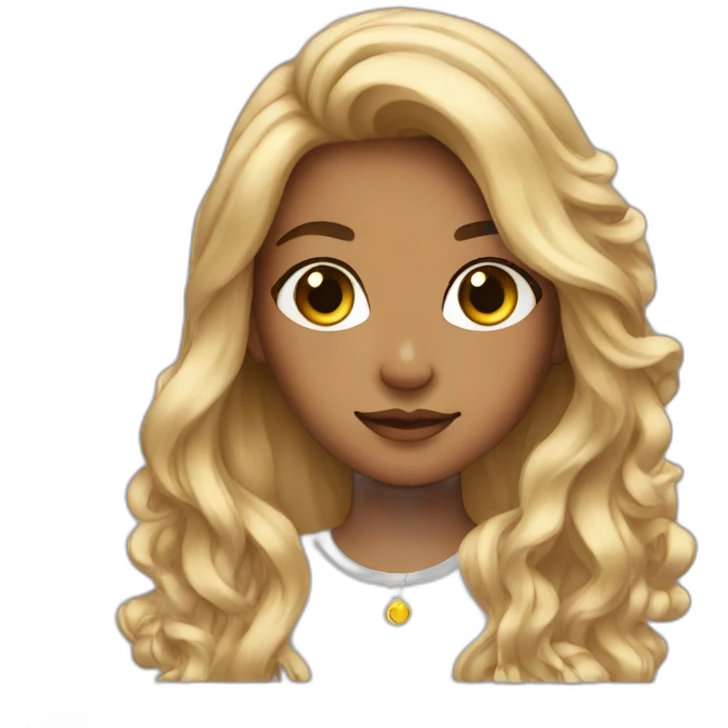 beautiful girl with long hair and earrings emoji