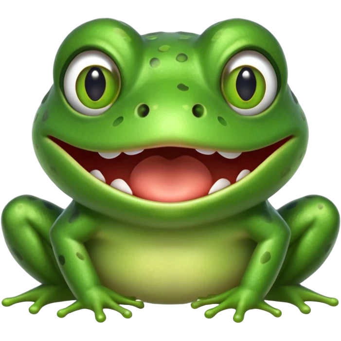 Frog with big mouth emoji
