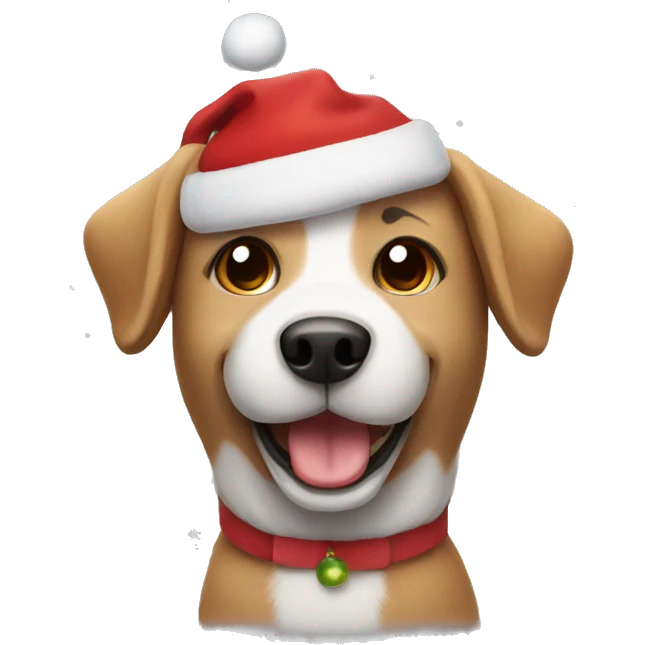Christmas dog emoji