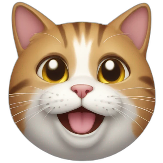 Cat that is super duper happy emoji