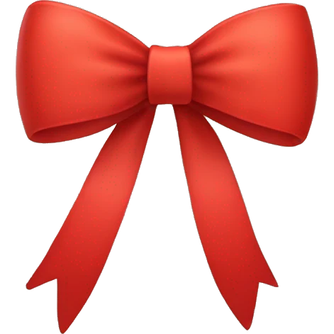 Red cute bow emoji