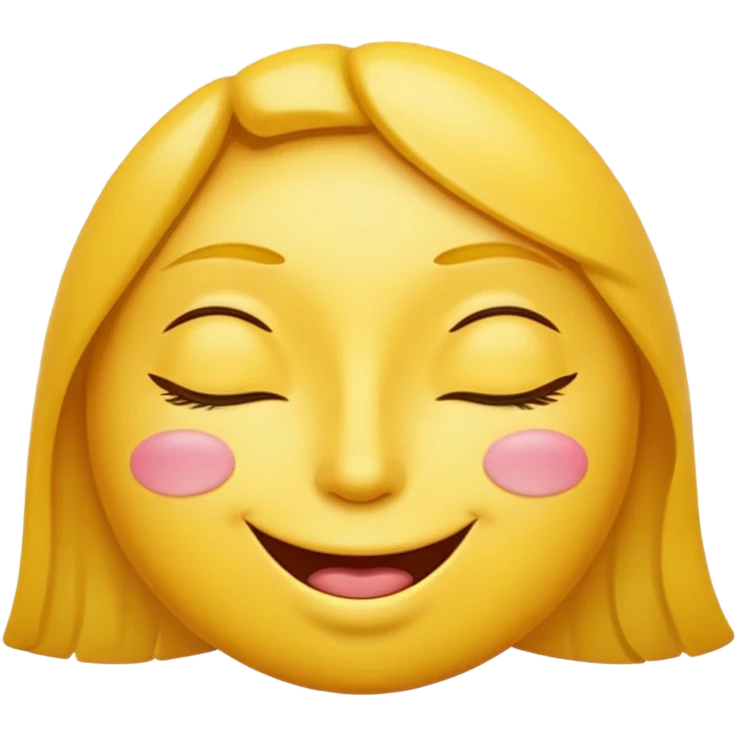 Yellow emoji with it’s eyes closed with big lips emoji