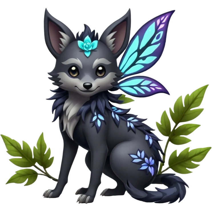 Batty Electrical Slim Mightyena-Plant-fairy emoji