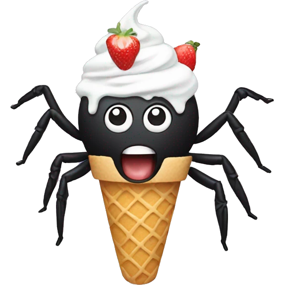 spider eating ice cream emoji