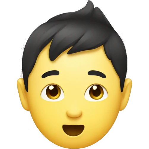 A cute and minimal cartoon emoji of Justin Sun enjoying a banana. emoji