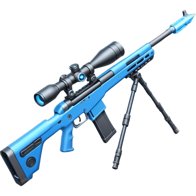 sleek futuristic sniper rifle, extremely long barrel, missile elements, high-tech attachments. add electronic components make the barrel longer emoji