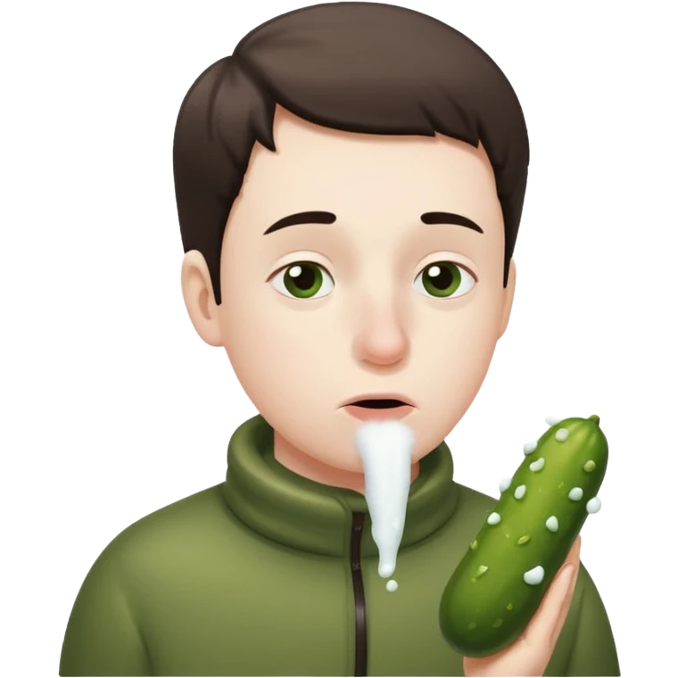 Pickle breathing in his nose snow emoji