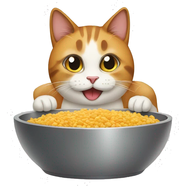 More Cats waitting food emoji
