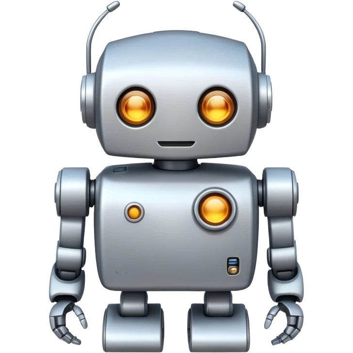 white ai old robot cute emoji