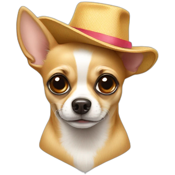 chihuahua with a hat emoji