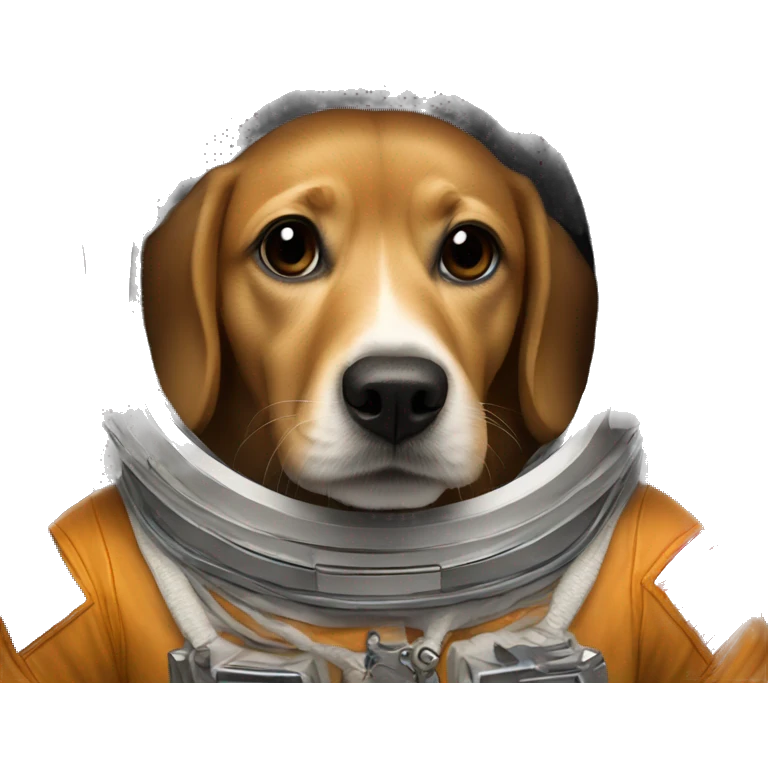 Caramel colored dog as an astronaut emoji