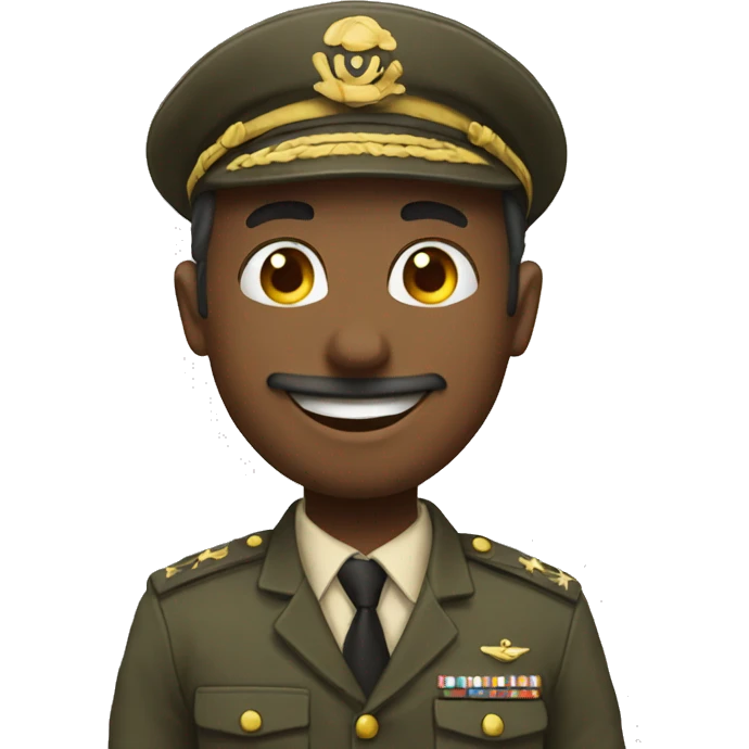 Salute emoji with a full smiling face  emoji