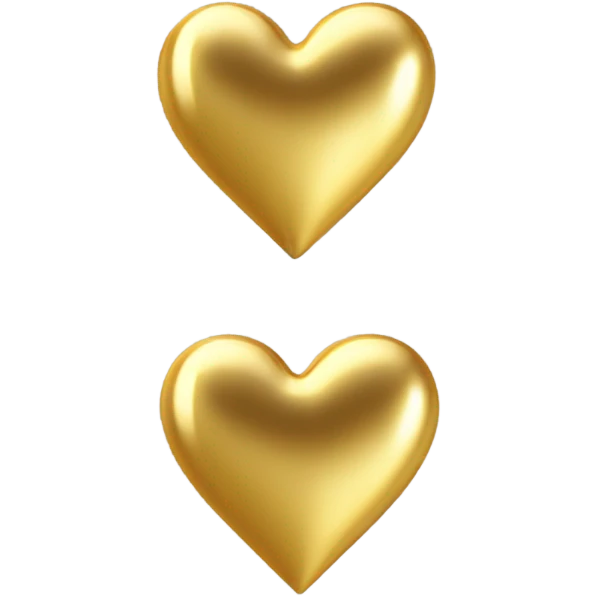 Gold heart emoji