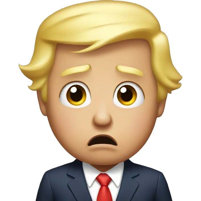 Donald trump crying like a baby emoji