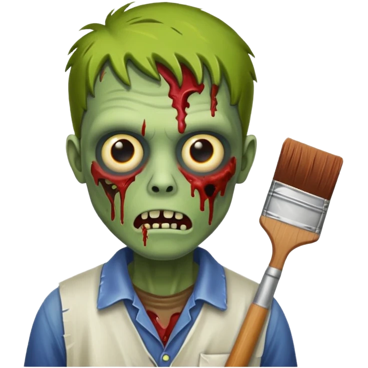 painter zombie  emoji