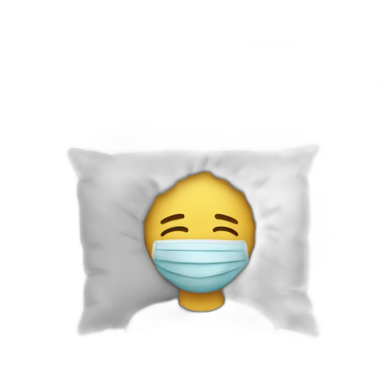 Man sleeping with mask on emoji