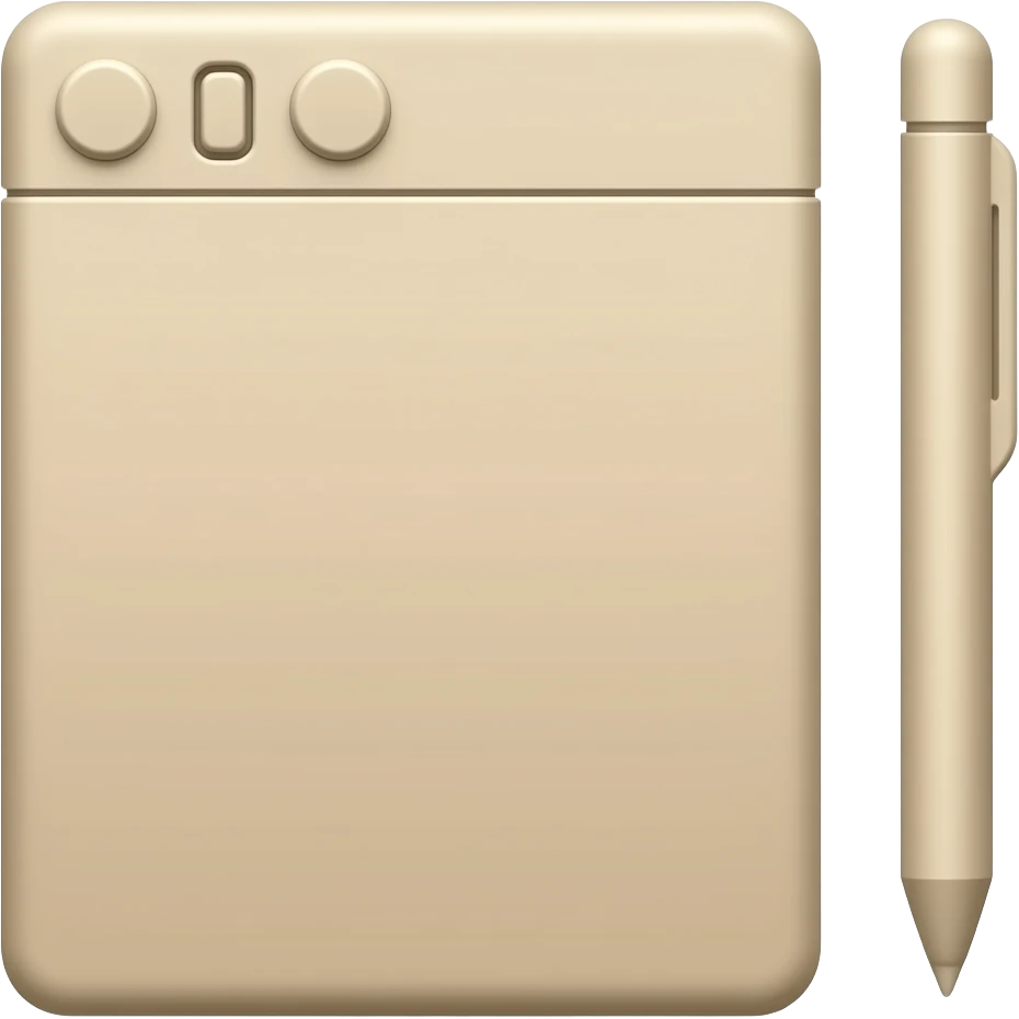 graphic tablet and stylus beige emoji