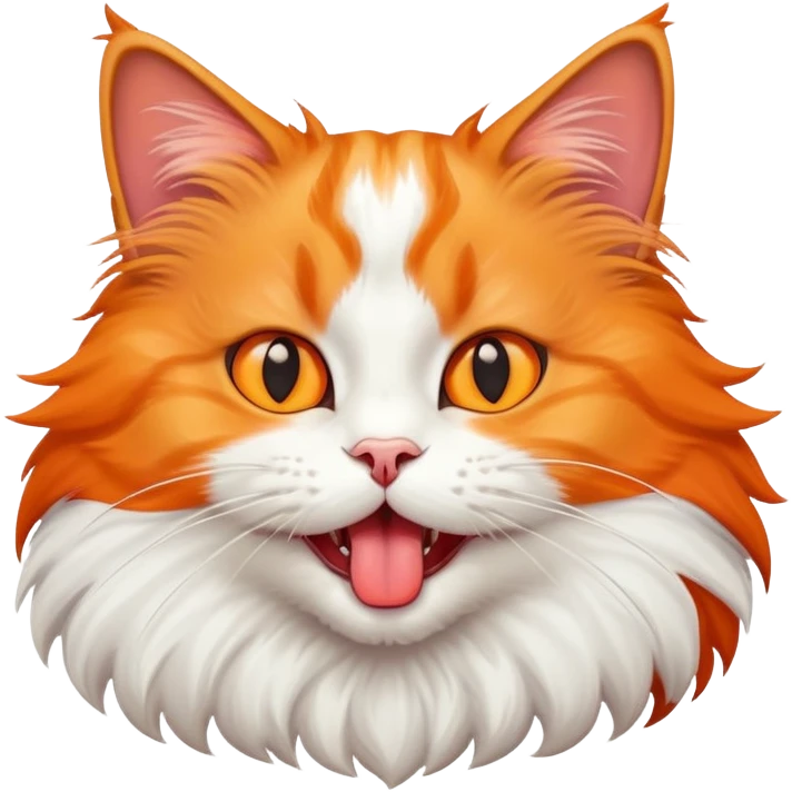 generate a cat with its tongue hanging out emoji