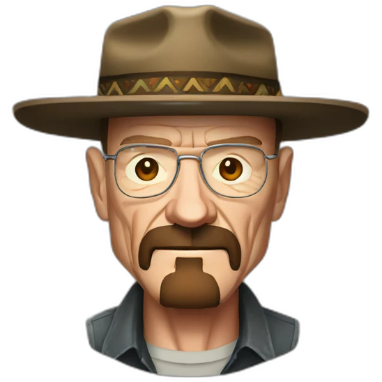 Walter white wearing a sombrero emoji