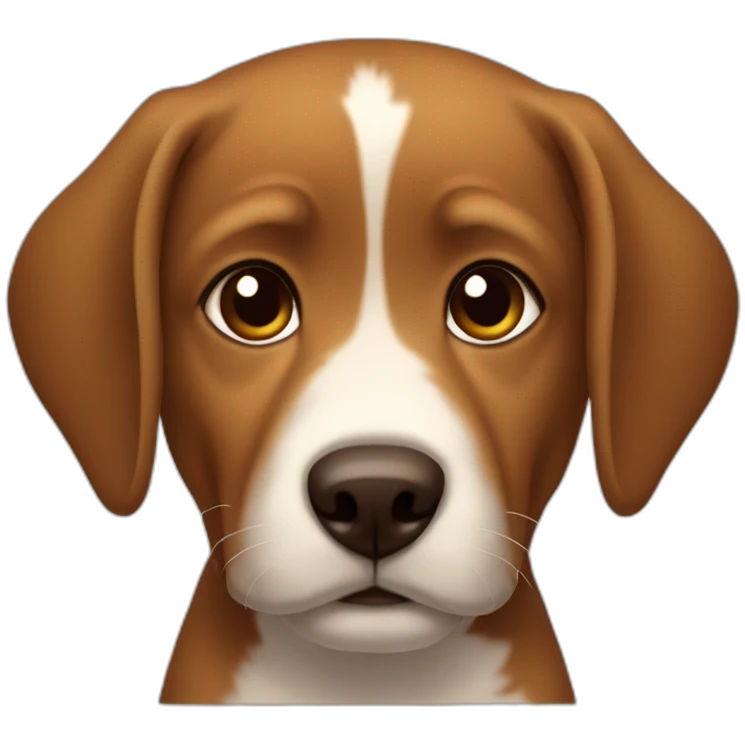 schtizo cachorro marrom deitado emoji
