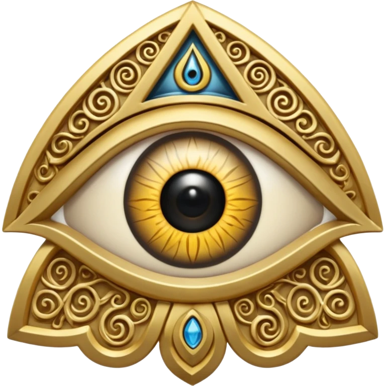 All seeing eye with hidden Templar cross in pupil emoji