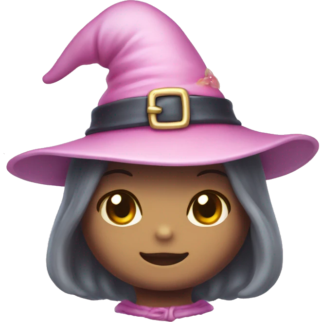 Hello kitty with witch pastel pink hat emoji