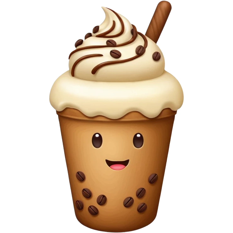 bolitas de helado de cafe con semilla de cafe  emoji