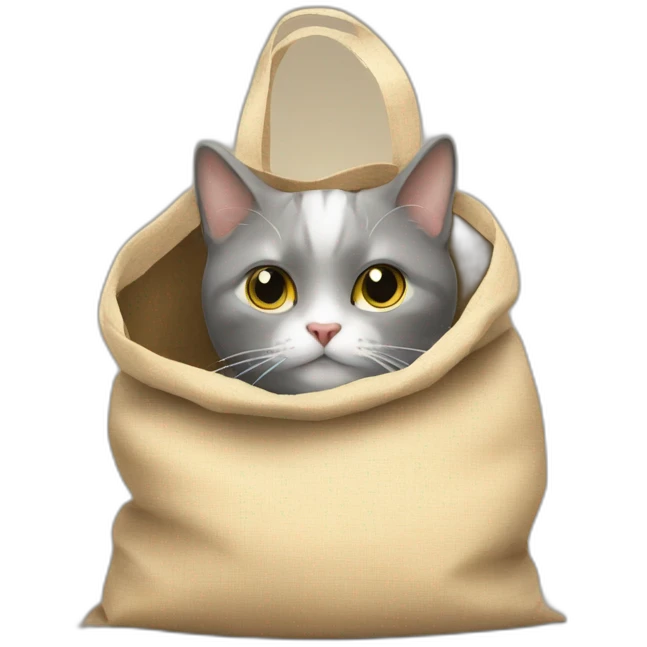 Cat in thé bag emoji