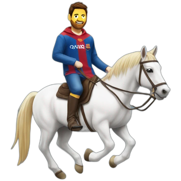 Messi sur un cheval emoji