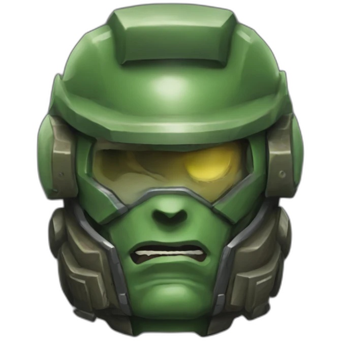 a space grunt doomguy style emoji