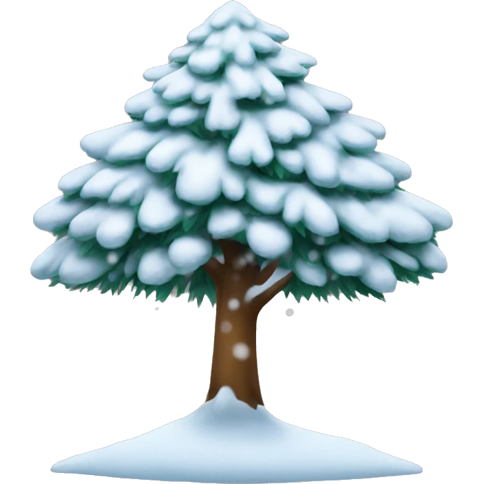 Snowy Christmas tree emoji