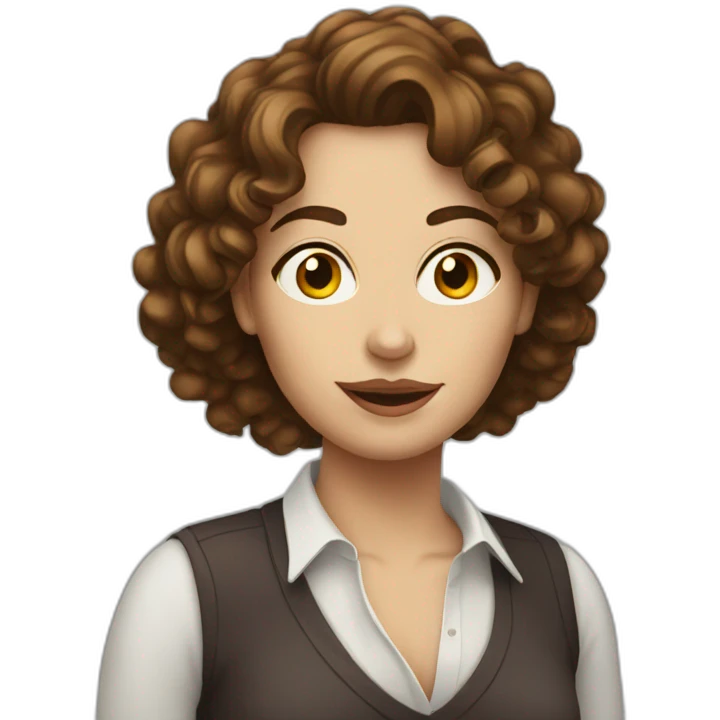 White Woman curly brown hair drinking whisky emoji