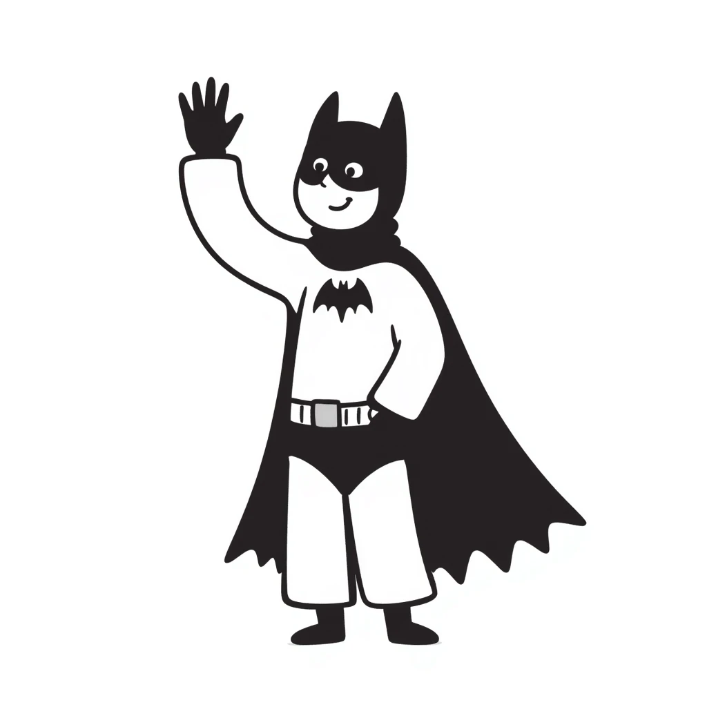 Batman waves emoji