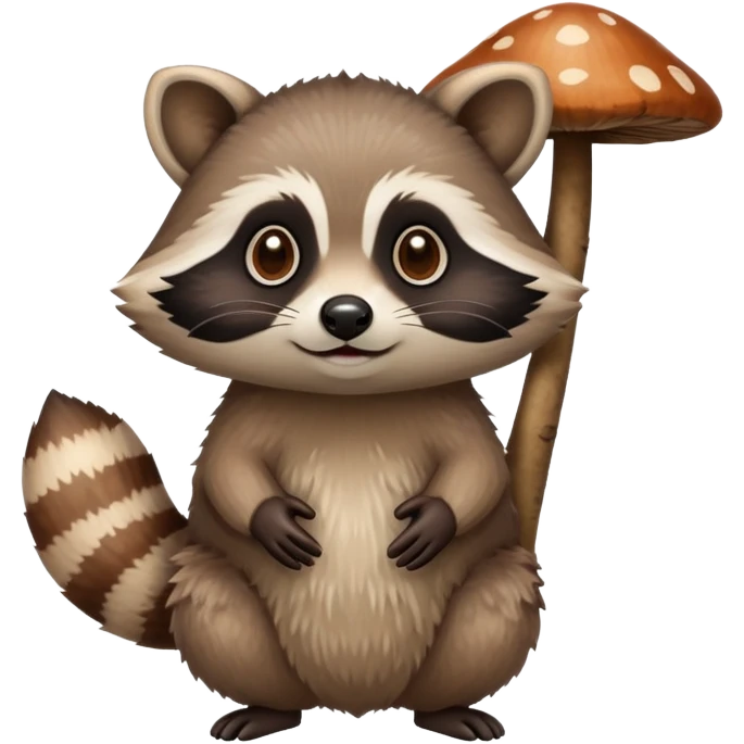 Mushroom raccoon  emoji