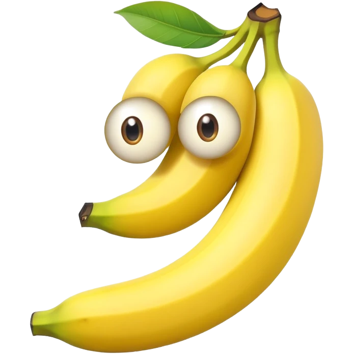Banana with googly eyes emoji