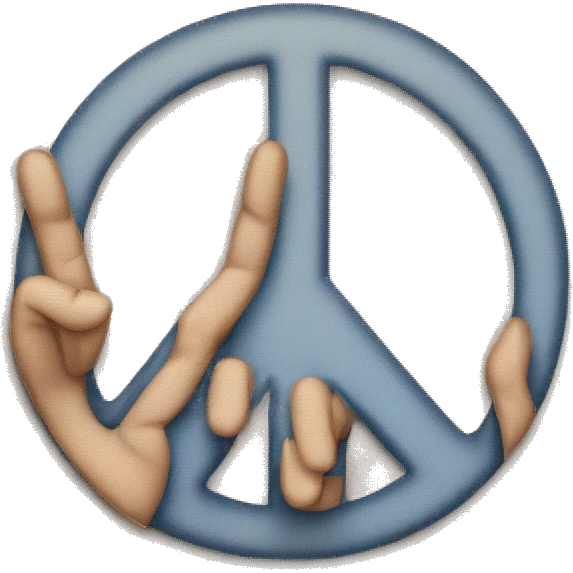 peace sign with a girl face emoji